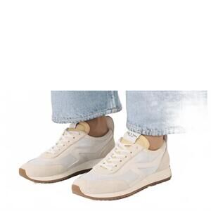 NEW RAG & BONE women's retro runner shoes in off-white mint